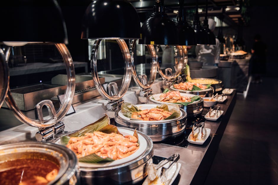 Elegant buffet catering station